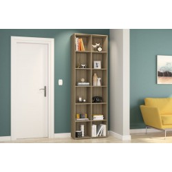 ESTANTE CARACOL  12 NICHOS - CASTANHO 74 cm x 221,4 cm x 31 cm