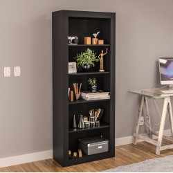 ESTANTE COM VISTAS - PRETO 70,4 cm x 177,8 cm x 30,3 cm