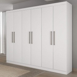 GUARDA-ROUPA ZEUS 6 PTS - BRANCO (FOSCO)