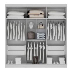 GUARDA-ROUPA ZEUS 6 PTS - BRANCO (FOSCO)