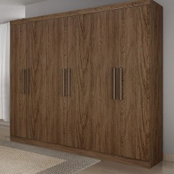 GUARDA-ROUPA ZEUS 6 PTS - ÉBANO