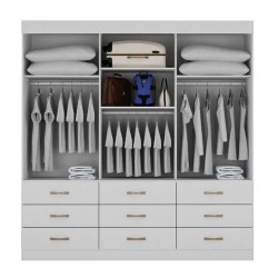 GUARDA-ROUPAS TURIM 3 PORTAS -  BRANCO (FOSCO)