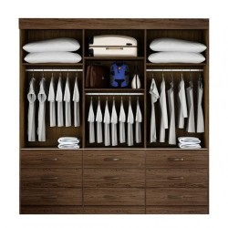 GUARDA-ROUPAS TURIM 3 PORTAS - ÉBANO
