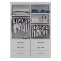 GUARDA-ROUPAS TURIM 2 PORTAS - BRANCO (FOSCO)