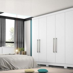 ROUPEIRO ALBA 6 PTS 100% MDF BRANCO 245 x 237 x 55,8