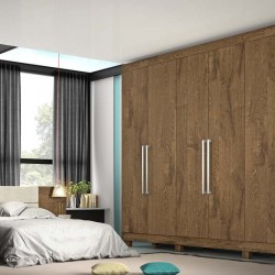 ROUPEIRO ALBA 6 PTS 100% MDF BRAÚNA 245 x 237 x 55,8