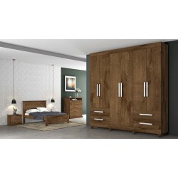 ROUPEIRO NICE 6PTS BRAÚNA 178 x 215,5 x 47