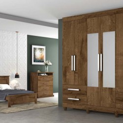 ROUPEIRO NICE 6PTS ESPELHADO BRAÚNA 178 x 215,5 x 47