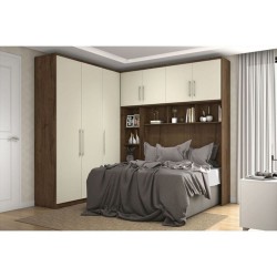 CONJUGADO CASAL IMOLA 100% MDF - BRAÚNA / OFF WHITE