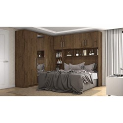CONJUGADO CASAL IMOLA 100% MDF COM ESPELHO - BRAÚNA